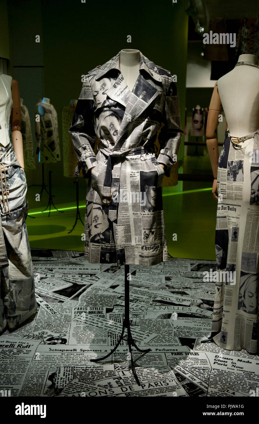 The 'Paper Fashion' exhibition in the Fashion Museum of Antwerp, curated by Vassilis Zidianakis (Belgium, 05/03/2009) Stock Photo