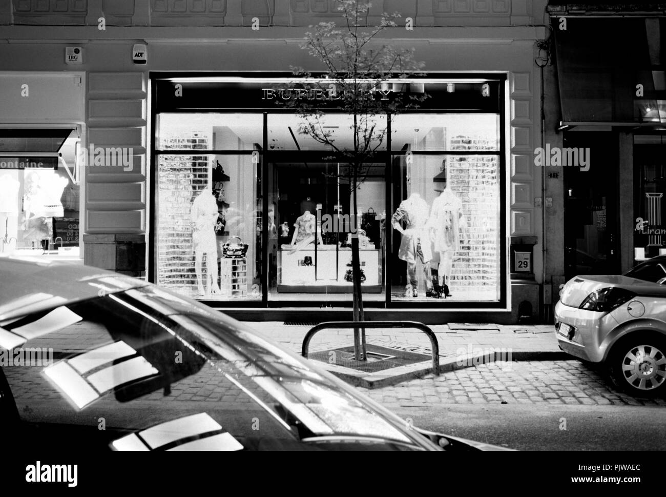 Burberry store Black and White Stock Photos & Images - Alamy