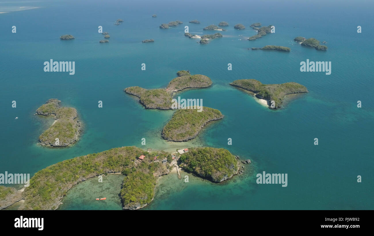 Aerial View Of Small Islands With Beaches And Lagoons In Hundred Islands National Park 1383