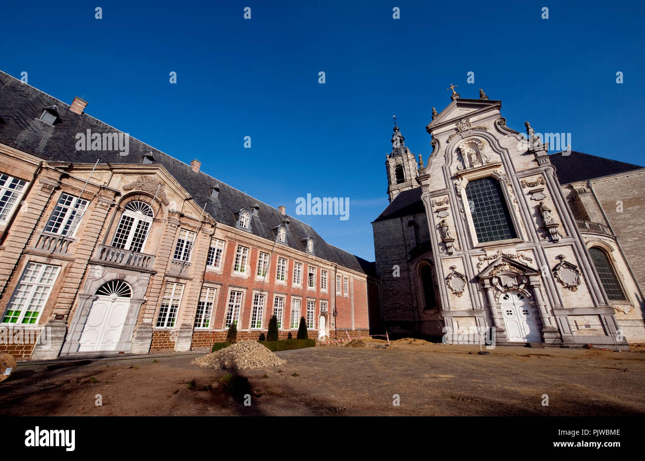 The 17th century baroque church of the premonstratensian monastery Averbody abbey (Belgium, 16/11/2011) Stock Photo