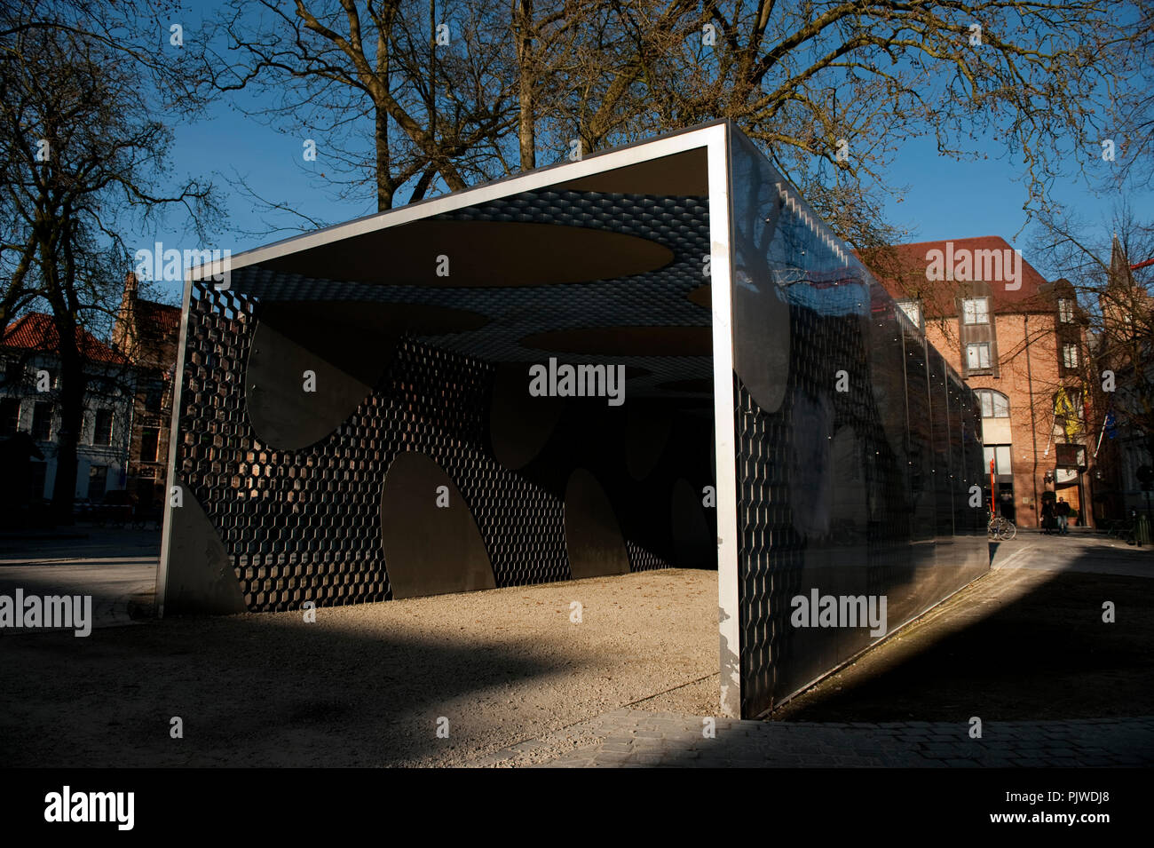 Toyo Ito's art pavillion on the Burg square in Bruges (Belgium, 21/03