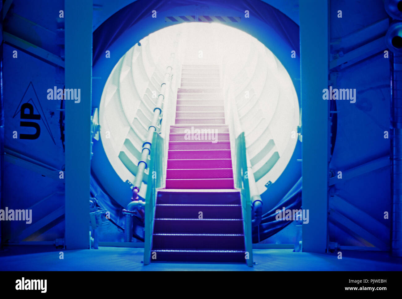 interior of the Atomium, Brussels, Belgium, 14/02/2006 Stock Photo - Alamy