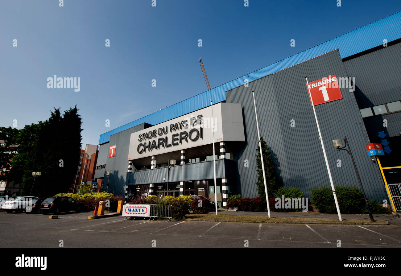 The Stade du Pays de Charleroi football stadium from the Sporting Charleroi club in Charleroi (Belgium, 13/07/2013) Stock Photo