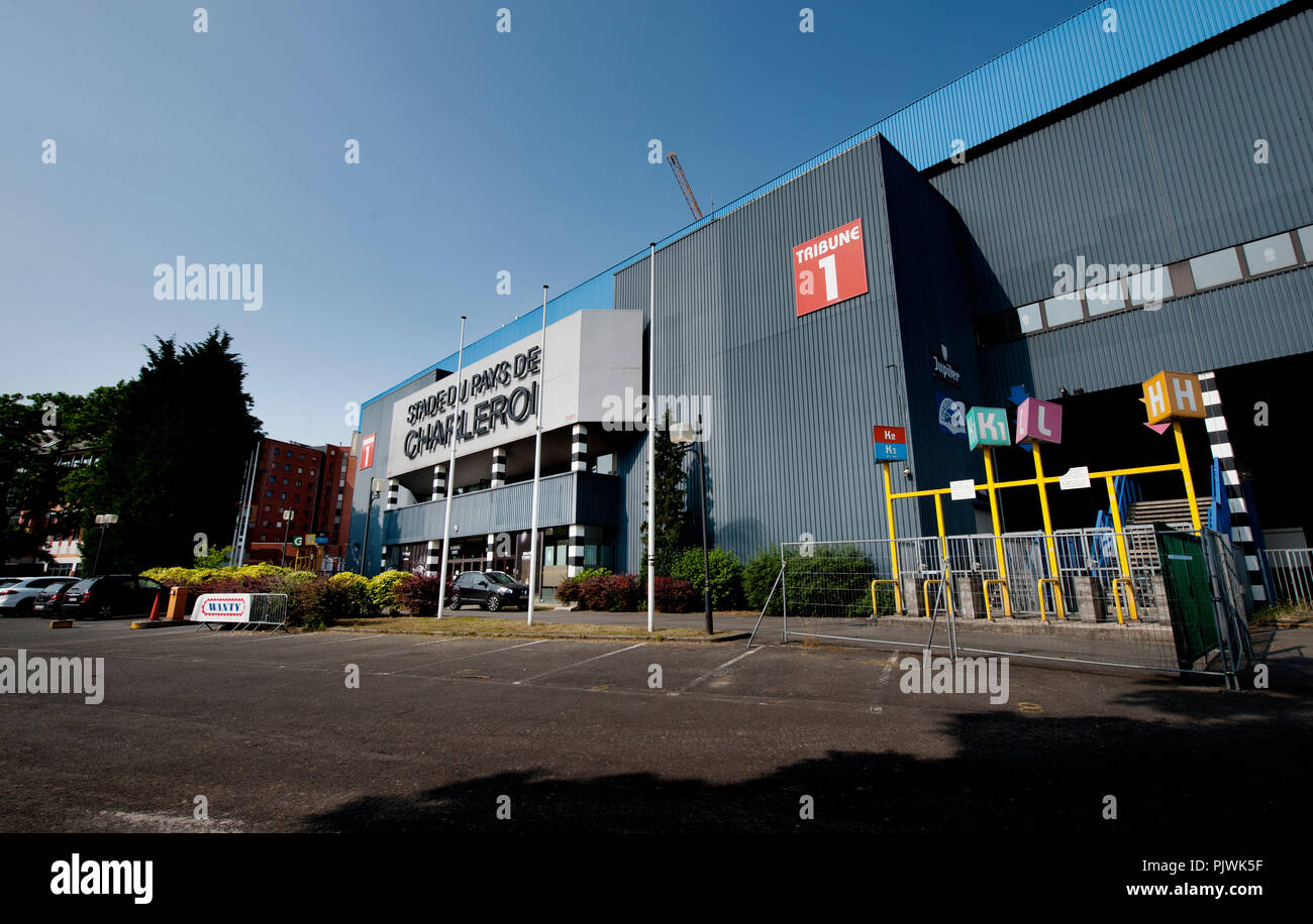 The Stade du Pays de Charleroi football stadium from the Sporting Charleroi club in Charleroi (Belgium, 13/07/2013) Stock Photo