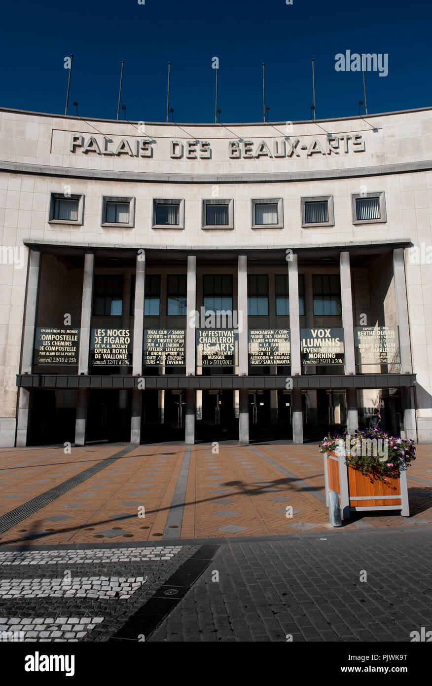 The art deco style Palais des Beaux-Arts in Charleroi (Belgium, 24/10/2011) Stock Photo