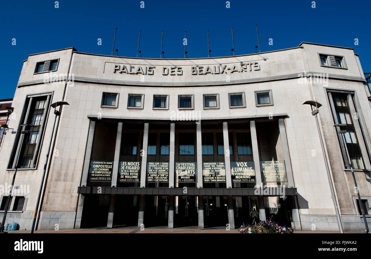 The art deco style Palais des Beaux-Arts in Charleroi (Belgium, 24/10/2011) Stock Photo
