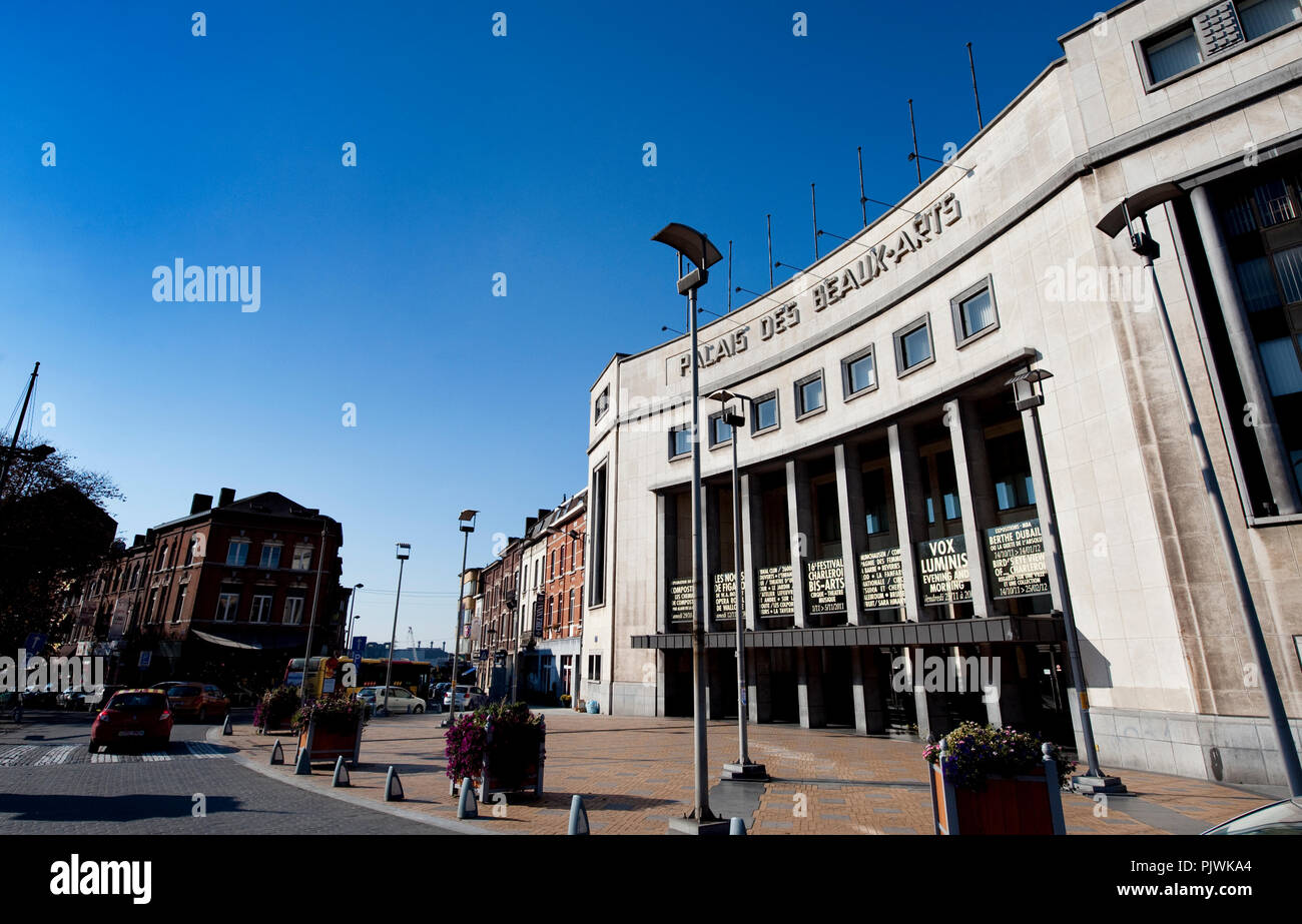 The art deco style Palais des Beaux-Arts in Charleroi (Belgium, 24/10/2011) Stock Photo