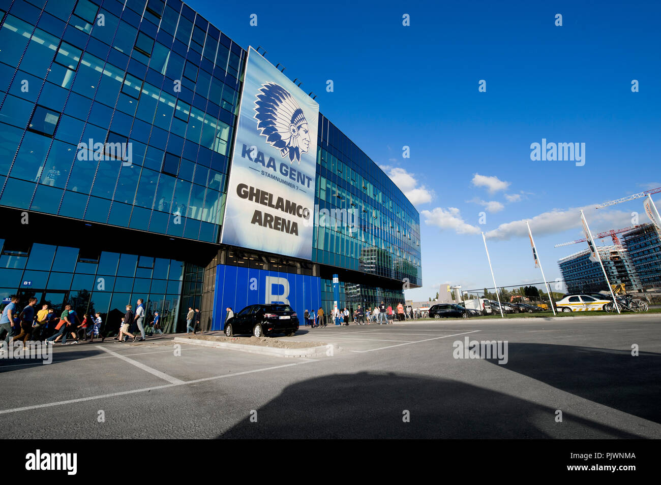The Ghelamco Arena Football Stadium From Football Club Kaa Gent In Ghent Designed By Bontinck Architecture And Engineering Belgium 31 08 13 Stock Photo Alamy