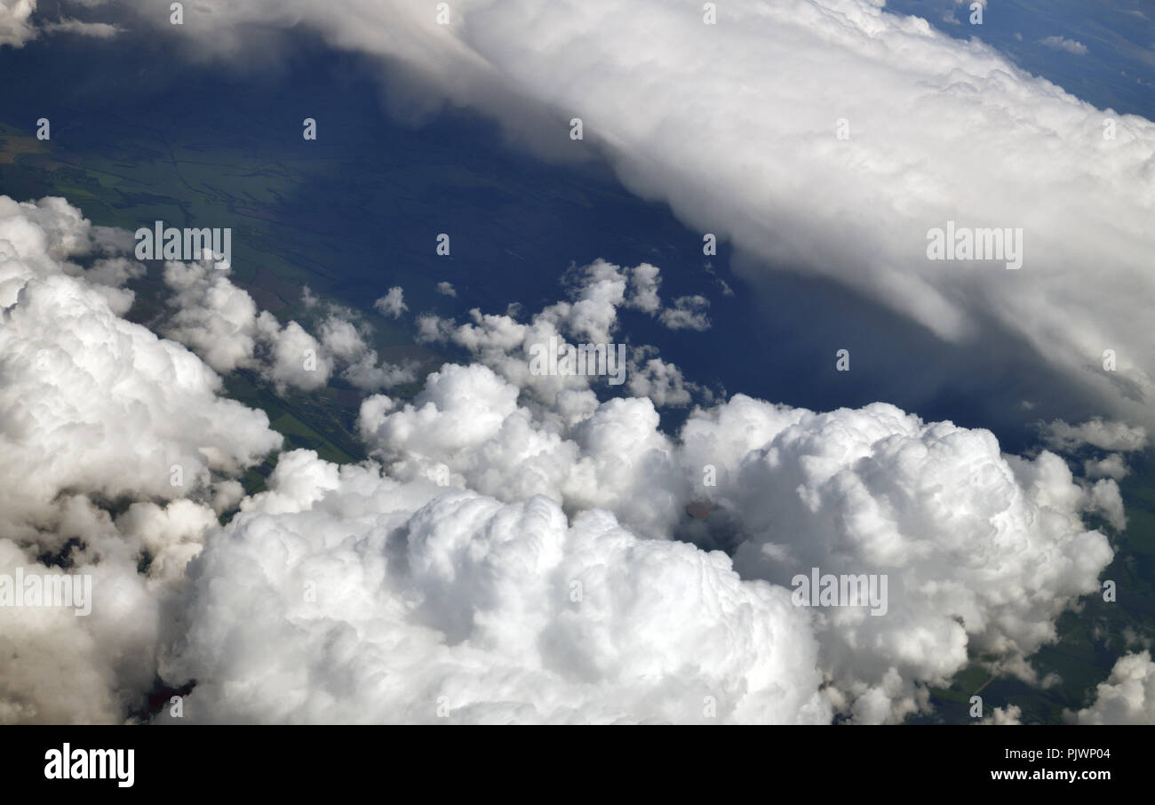see cumulus clouds from above Stock Photo - Alamy