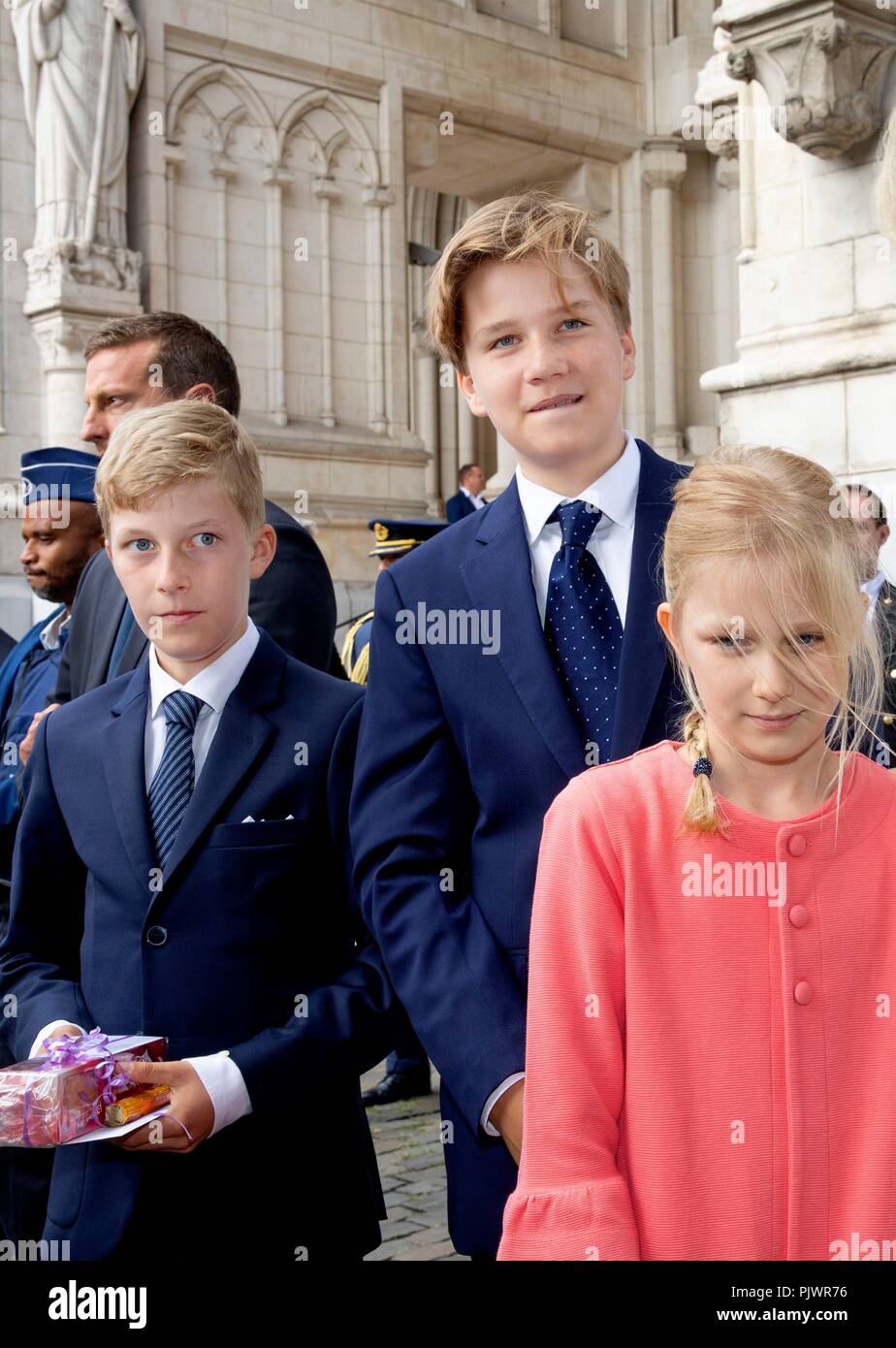 brussel-belgium-08th-sep-2018-prince-gabriel-prince-emmanuel-and-princess-eleonore-of-belgium-leave-at-the-onze-lieve-vrouwekerk-in-laken-on-september-8-2018-after-attending-the-eucharistic-celebration-at-the-occasion-of-the-25th-anniversary-of-the-death-of-hm-king-boudewijn-photo-albert-nieboer-netherlands-outpoint-de-vue-out-credit-dpaalamy-live-news-PJWR76.jpg
