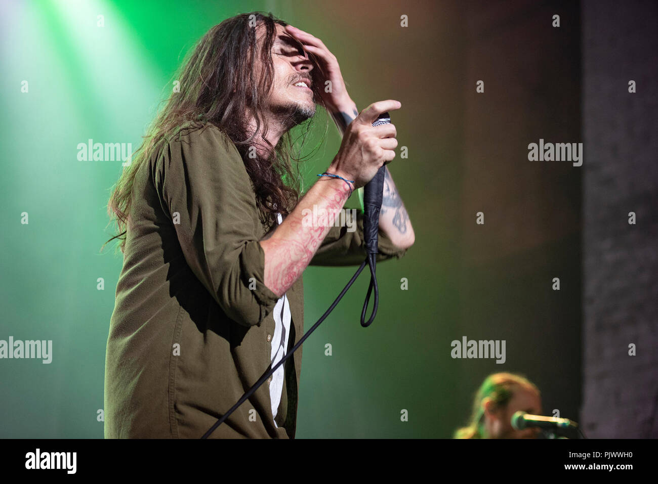 Manchester, UK. 8th September 2018.Brandon Boyd, Mike Einziger, Jose Pasillas, Chris Kilmore and Ben Kenney of Incubus perform at the O2 Apollo in Manchester 08/09/2018 Credit: Gary Mather/Alamy Live News Stock Photo