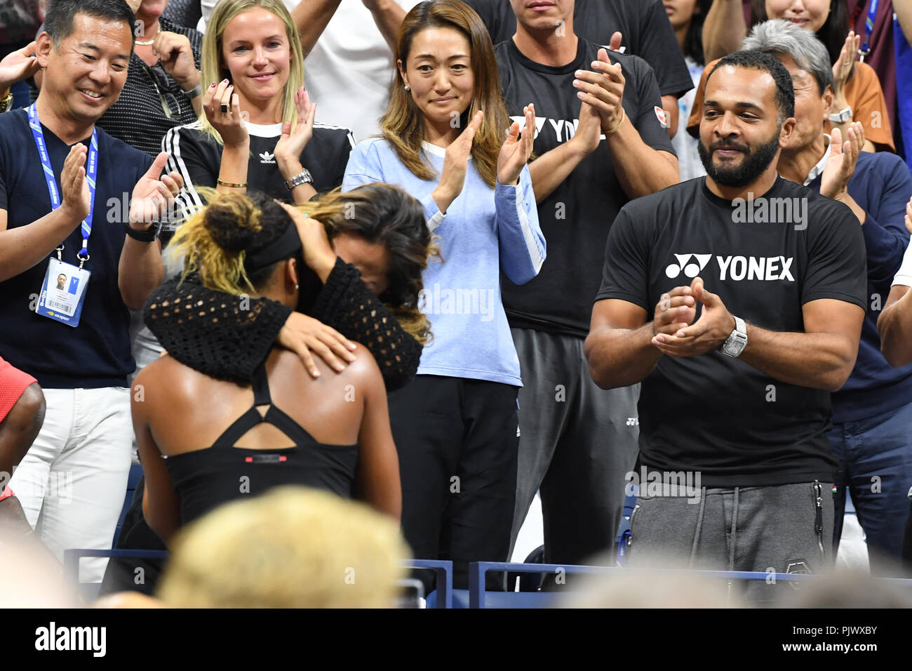 NEW YORK - AUGUST 27, 2019: Grand Slam Champion Naomi Osaka's Parents  During Her 2019 US Open First Round Match At Billie Jean King National  Tennis Center Stock Photo, Picture and Royalty Free Image. Image 154287514.