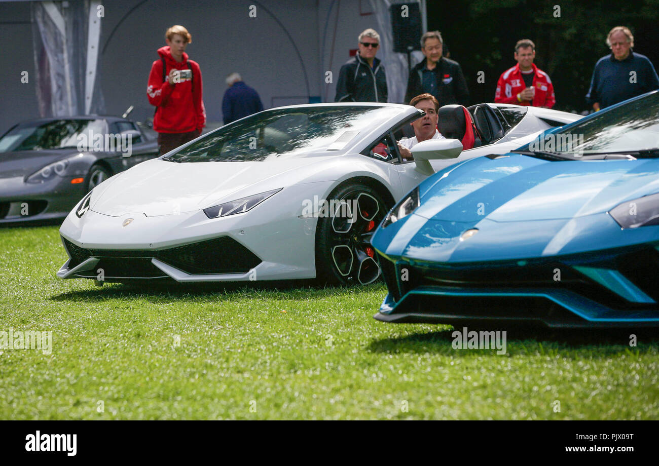 Vancouver, Canada. 8th Sep, 2018. Supercars are displayed during