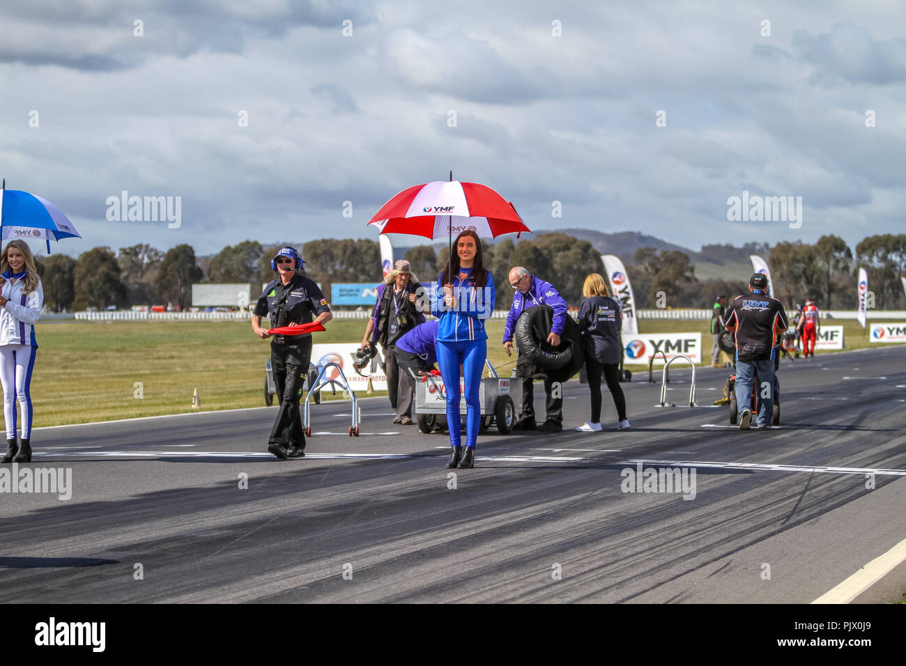 Victoria, Australia. 9th September 2018. On the Grid ready for race One of two for round six of the ASBK Credit: brett keating/Alamy Live News Stock Photo