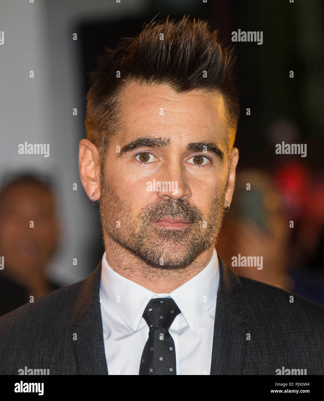 Toronto, Canada. 8th Sep, 2018. Actor Colin Farrell poses for photos before the premiere of the film 'Widows' during the 2018 Toronto International Film Festival in Toronto, Canada, Sept. 8, 2018. Credit: Zou Zheng/Xinhua/Alamy Live News Stock Photo