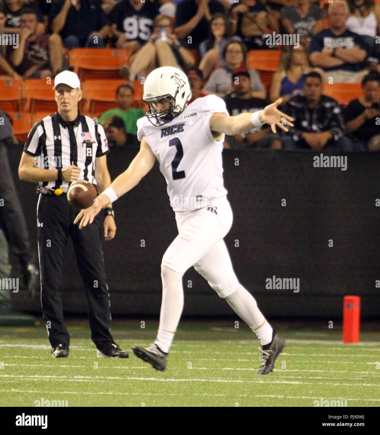 Honolulu, Hawaii. September 8, 2018 - Rice Owls punter Jack Fox #2 ...