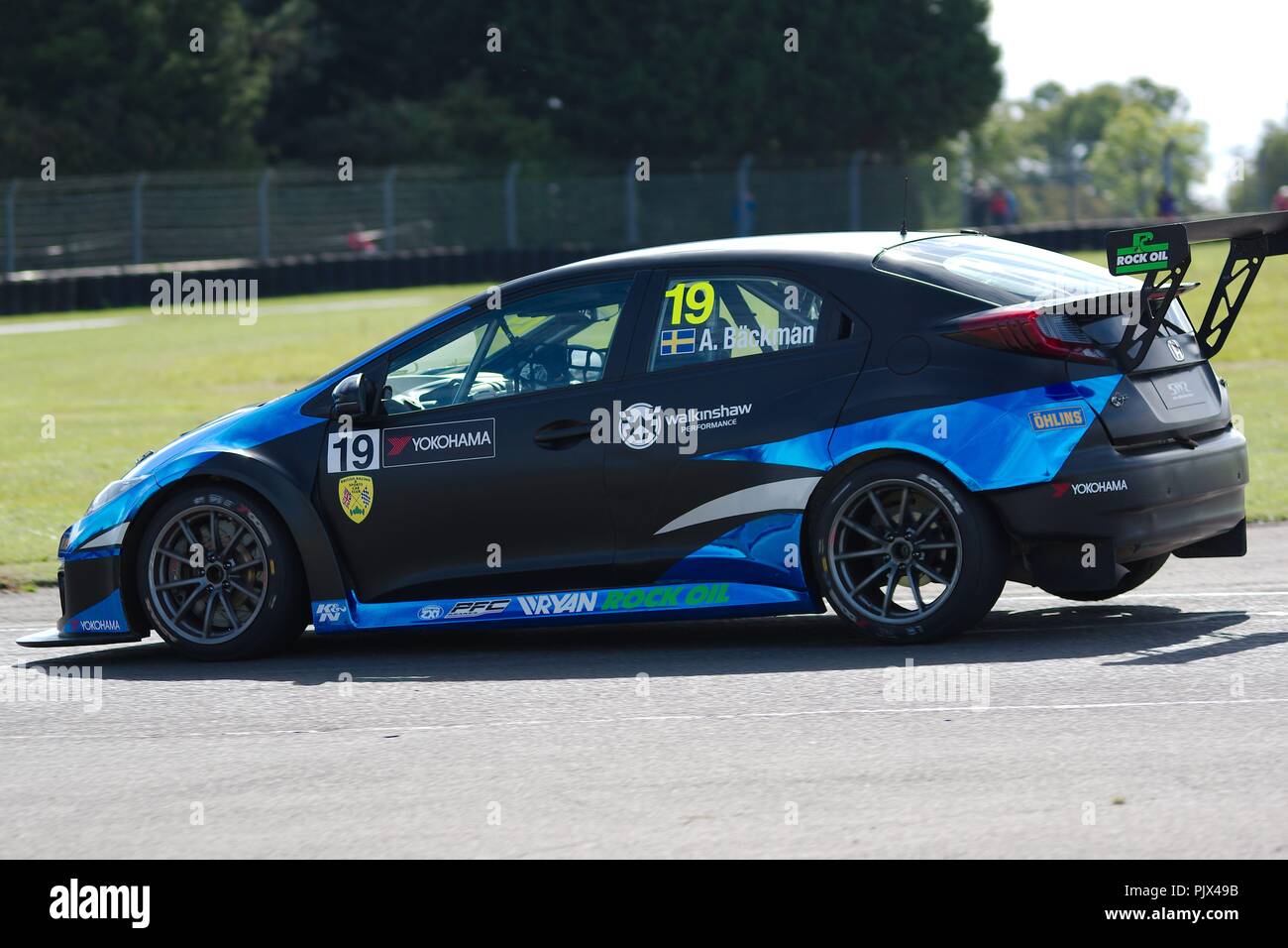 Dalton on Tees, England, 9 September 2018. Andreas Backman driving a ...