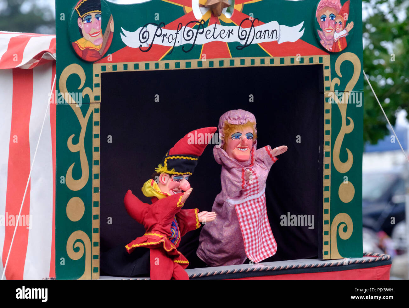 Punch and Judy puppet show at the 2018 Frampton Country Fair Glos UK