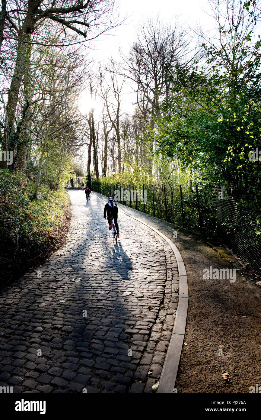 The Kapelmuur Route In Geraardsbergen Belgium 01 04 12 Stock Photo Alamy