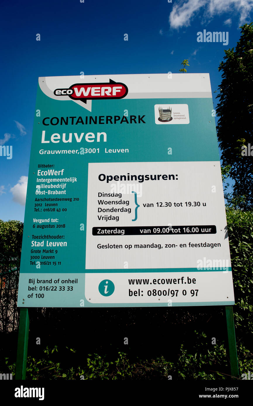 The Ecowerf container terminal in Heverlee (Belgium, 01/05/2010 Stock