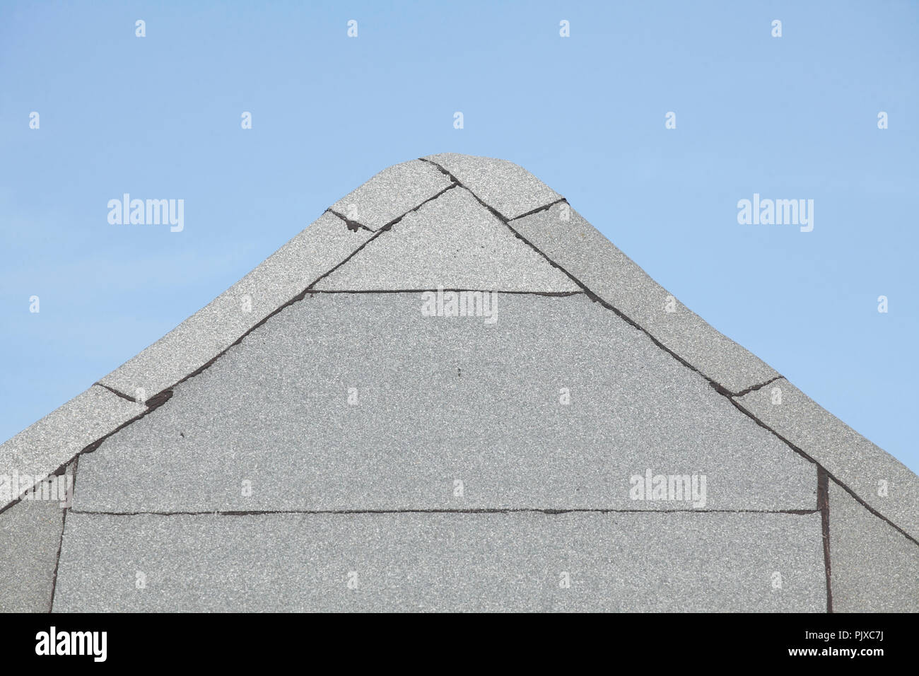 Roof, roofing felt in an old factory shed Stock Photo