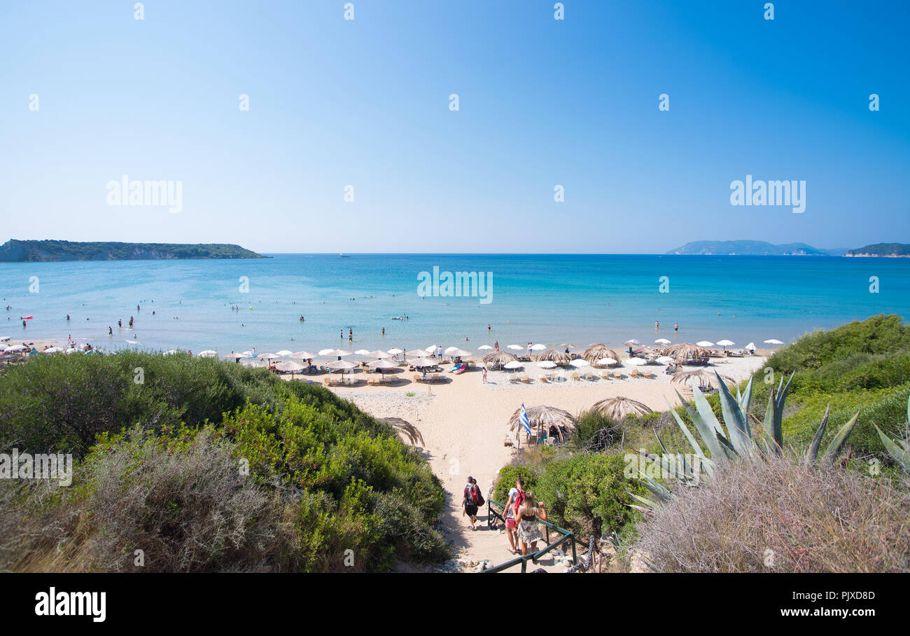 Turtle beach Gerakas at island Zakynthos Stock Photo - Alamy