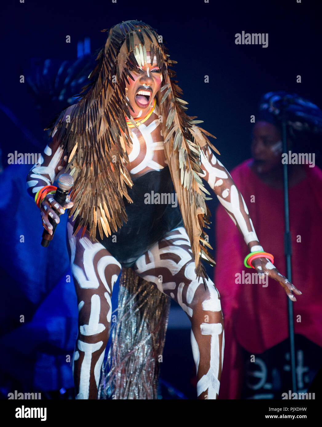 Grace Jones at Bestival 2018 , Lulworth Castle, Wareham, Dorset, UK