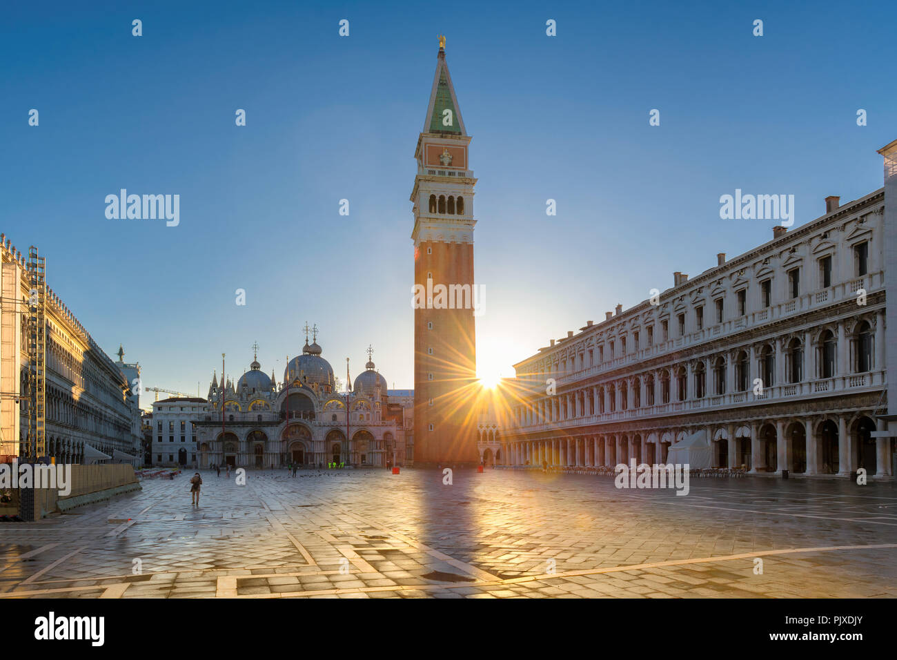 Venise sunrise at Piazza San Marco Stock Photo