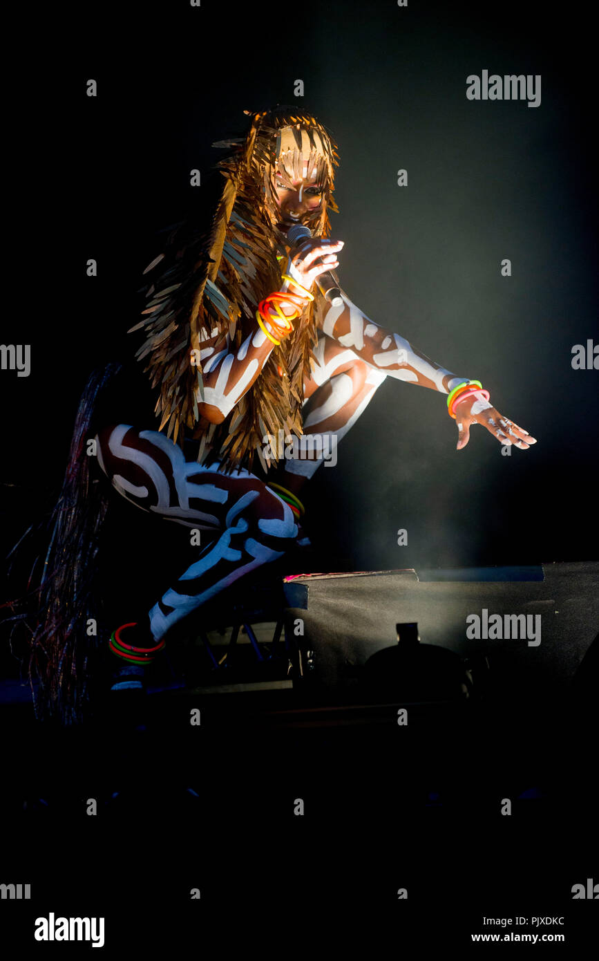 Grace Jones at Bestival 2018 , Lulworth Castle, Wareham, Dorset, UK