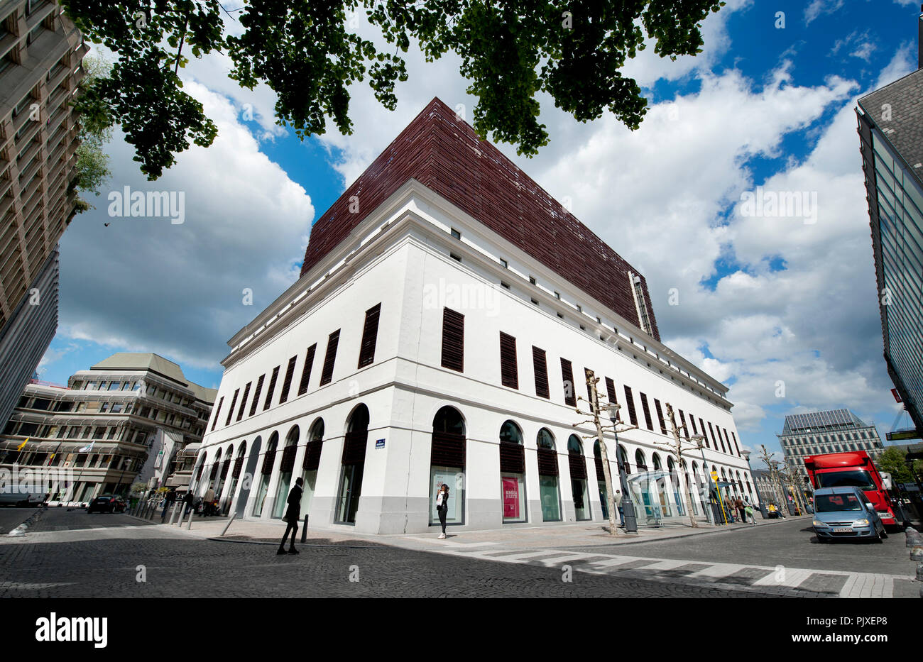 The 19th Century neoclassical style 'Opéra Royal de Wallonie' opera house in Liège (Belgium, 18/04/2014) Stock Photo