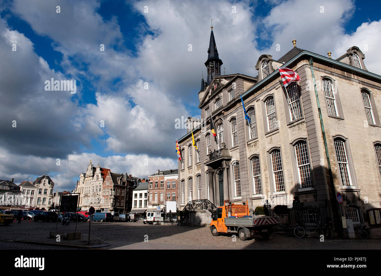 The Town Hall and central square in Lier (Belgium, 25/10/2010) Stock Photo