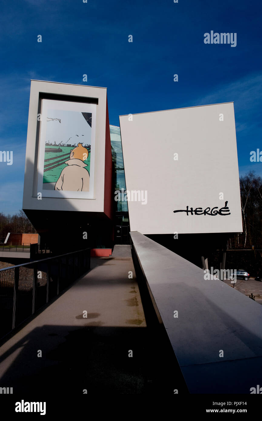 The Hergé Museum in Louvain-La-Neuve, designed by architect Christian De Portzamparc (Belgium, 02/03/2011) Stock Photo