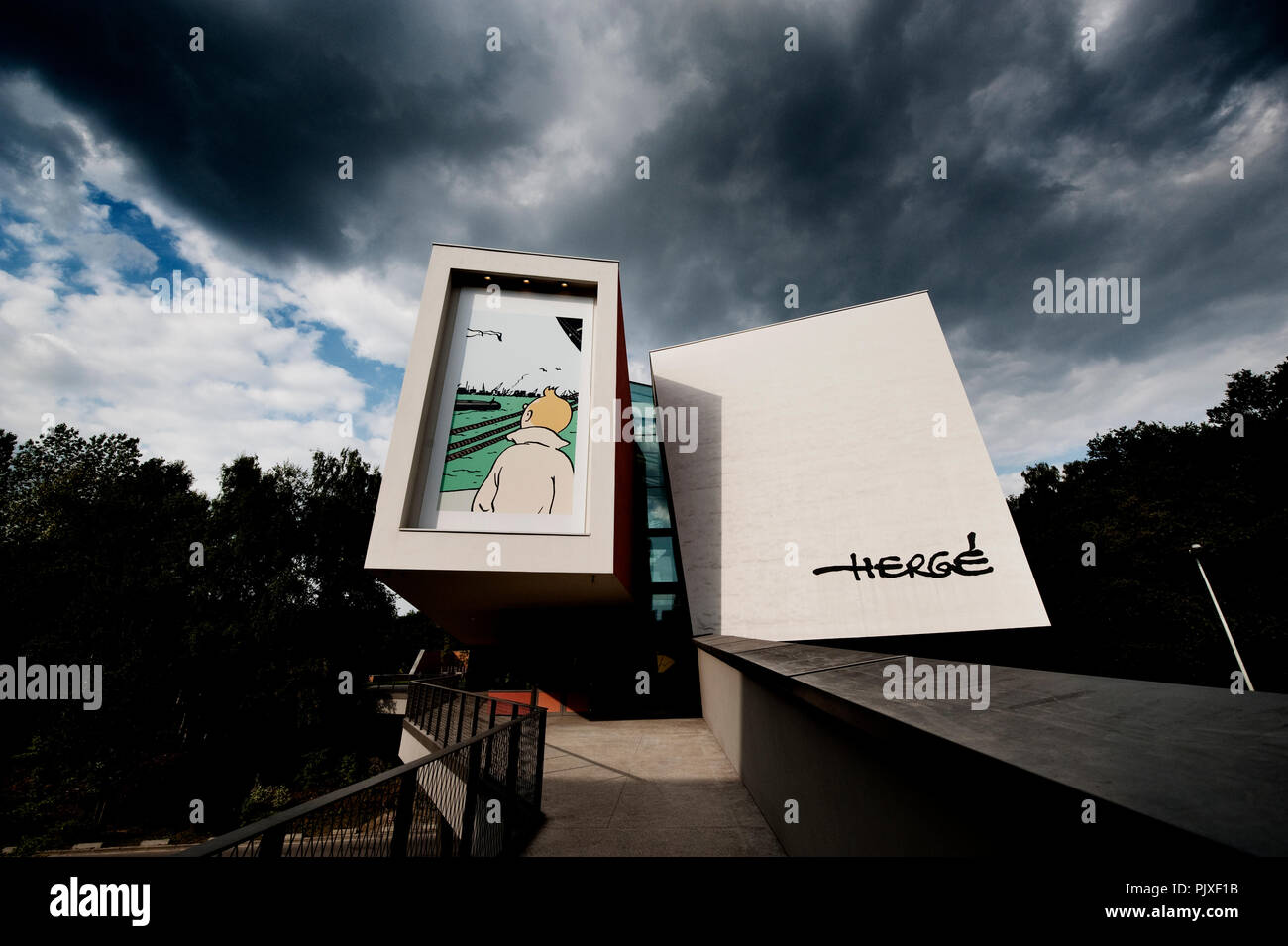 The Hergé Museum in Louvain-La-Neuve, designed by architect Christian de Portzamparc (Belgium, 20/08/2013) Stock Photo