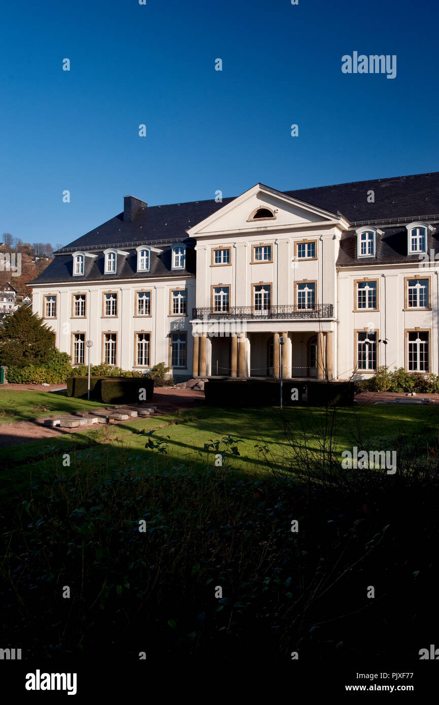 The neo-classical style Residence of Governor Baltia in Malmedy, in the Eastens Cantons (Belgium, 15/11/2011) Stock Photo