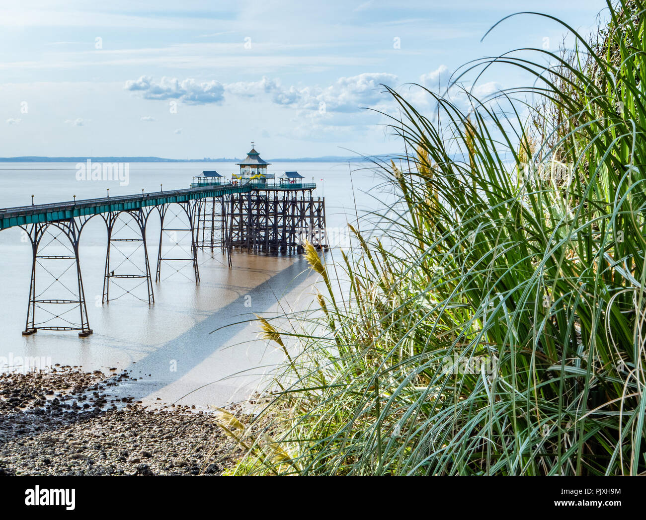 Clevedon pier on the North Somerset coast of the Bristol Channel UK Stock Photo