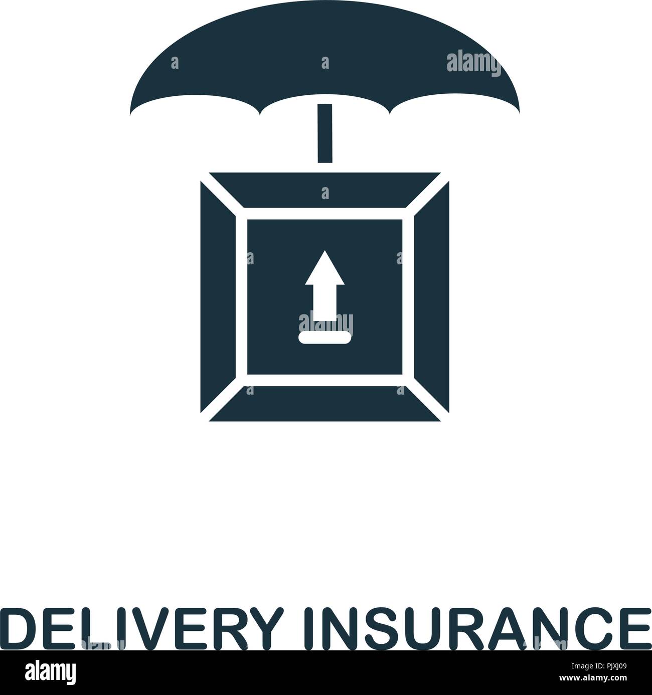 Delivery Insurance icon. Monochrome style design from logistics delivery collection. UI. Pixel
