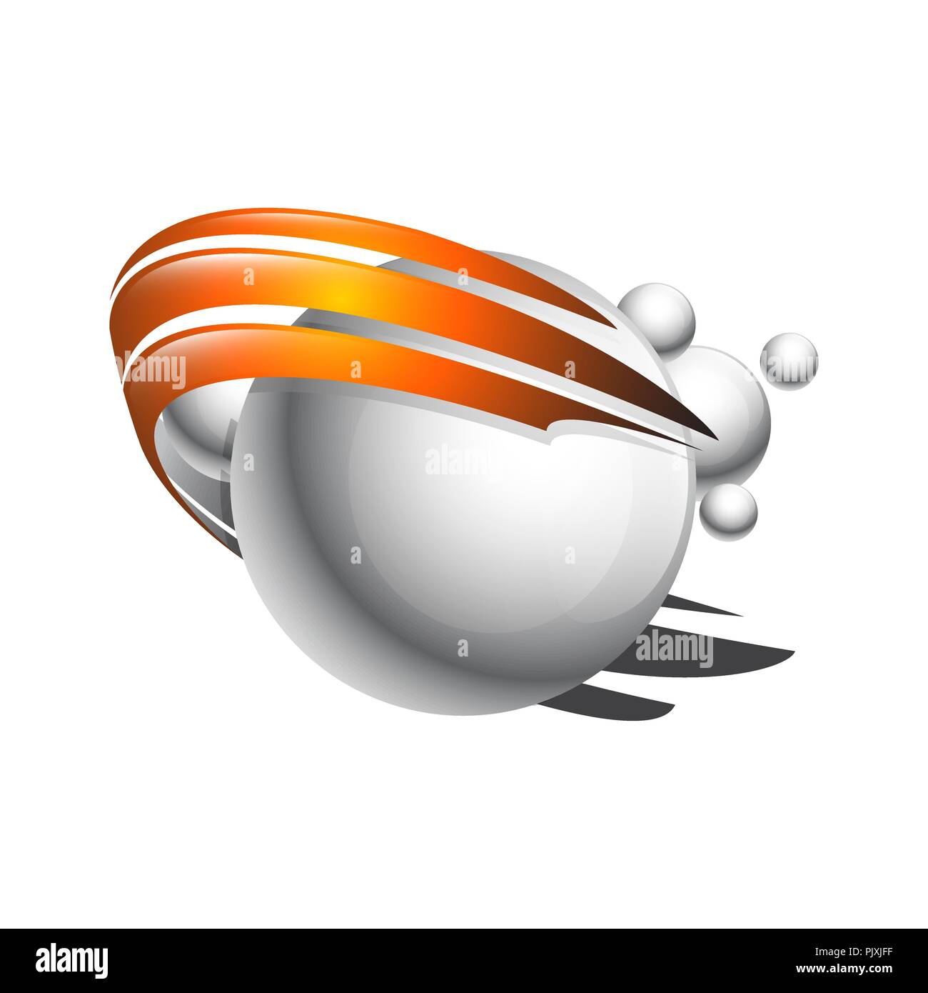 Creative abstract 3d orbit sphere vector logo design template element ...