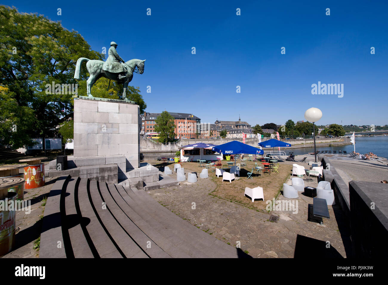 The Grognon, historic centre of Namur along the Meuse river (Belgium, 04/09/2013) Stock Photo