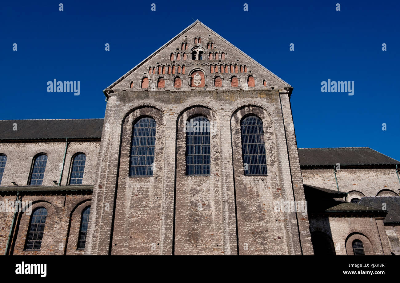The Roman Collegiate Church of Saint Gertrude in Nivelles (Belgium, 02/03/2011) Stock Photo