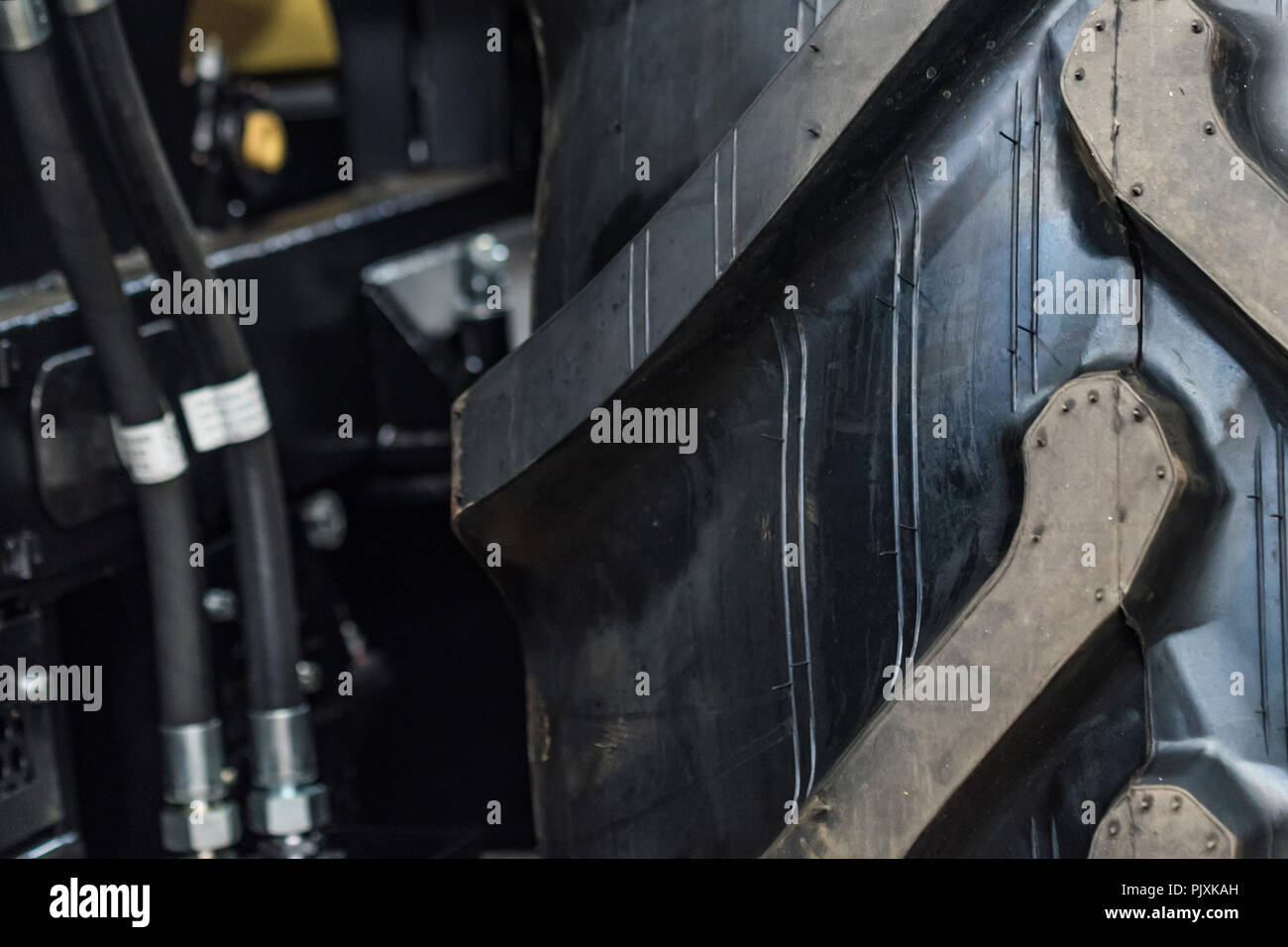 Close up texture of industrial tractor tire Stock Photo - Alamy