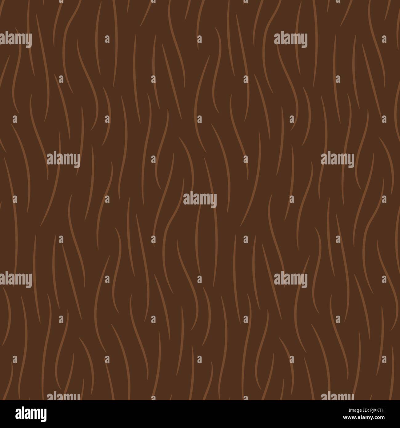 Hand drawn brown animal fur texture seamless pattern. Vector illustration. Stock Vector