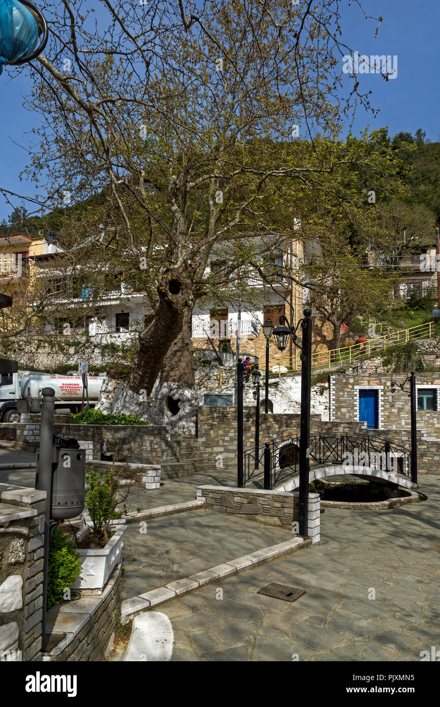Old house in village of Panagia, Thassos island, East Macedonia and