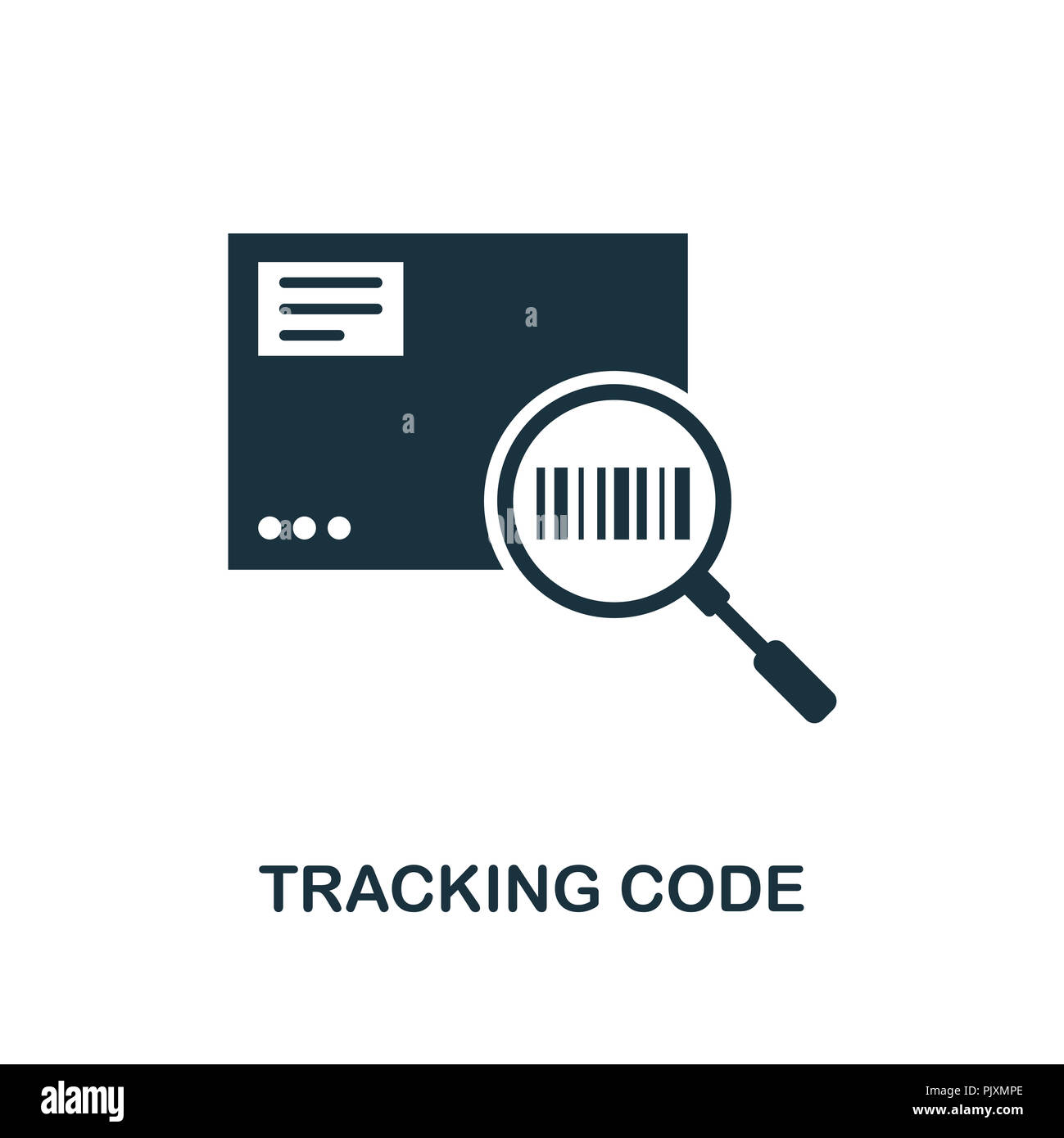 Tracking Code icon. Monochrome style design from logistics delivery ...