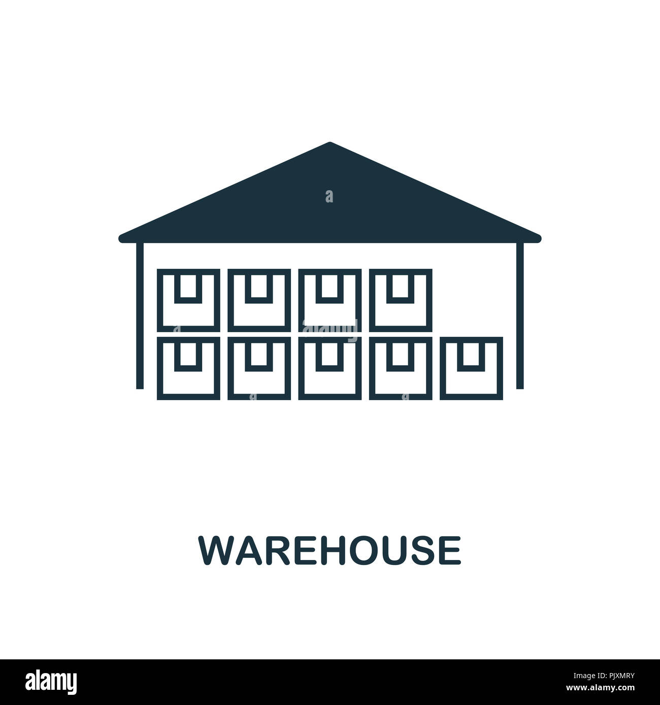 Warehouse Icon Monochrome Style Design From Logistics Delivery Collection Ui Pixel Perfect Simple Pictogram Warehouse Icon Web Design Apps Softw Stock Photo Alamy