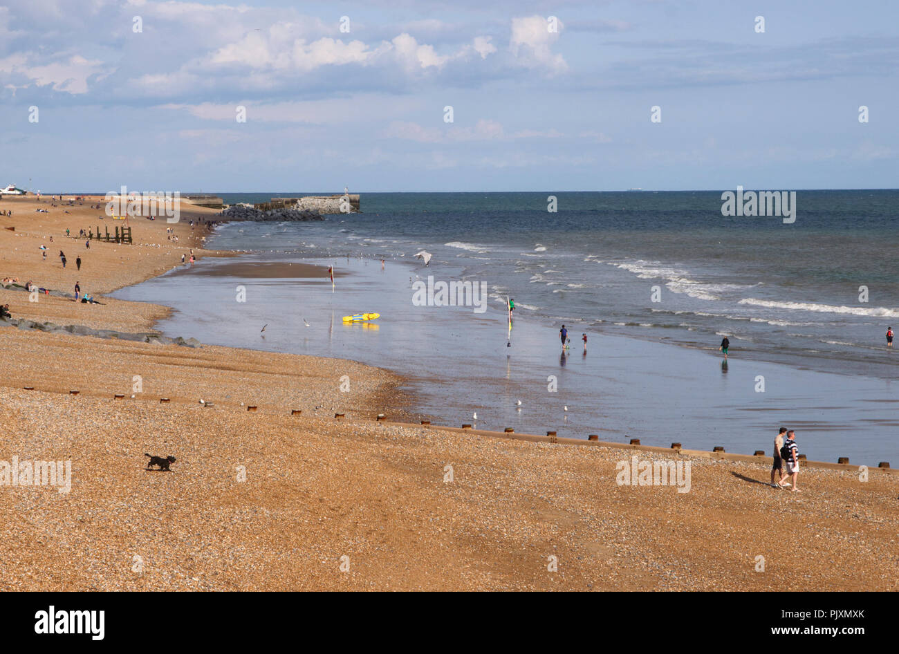Beach at Hastings East Sessex UK summer 2018 Stock Photo