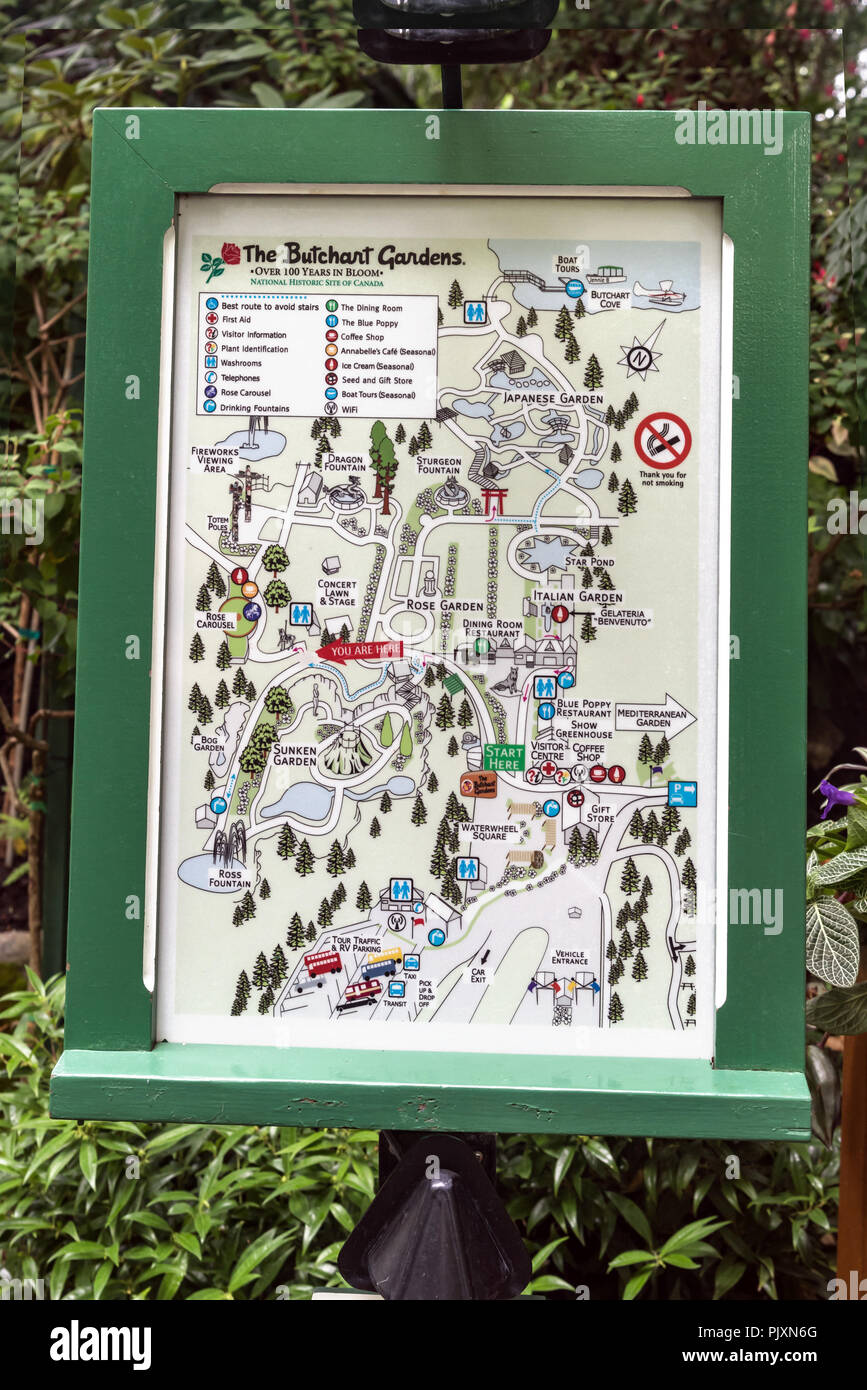 Butchart Gardens Map