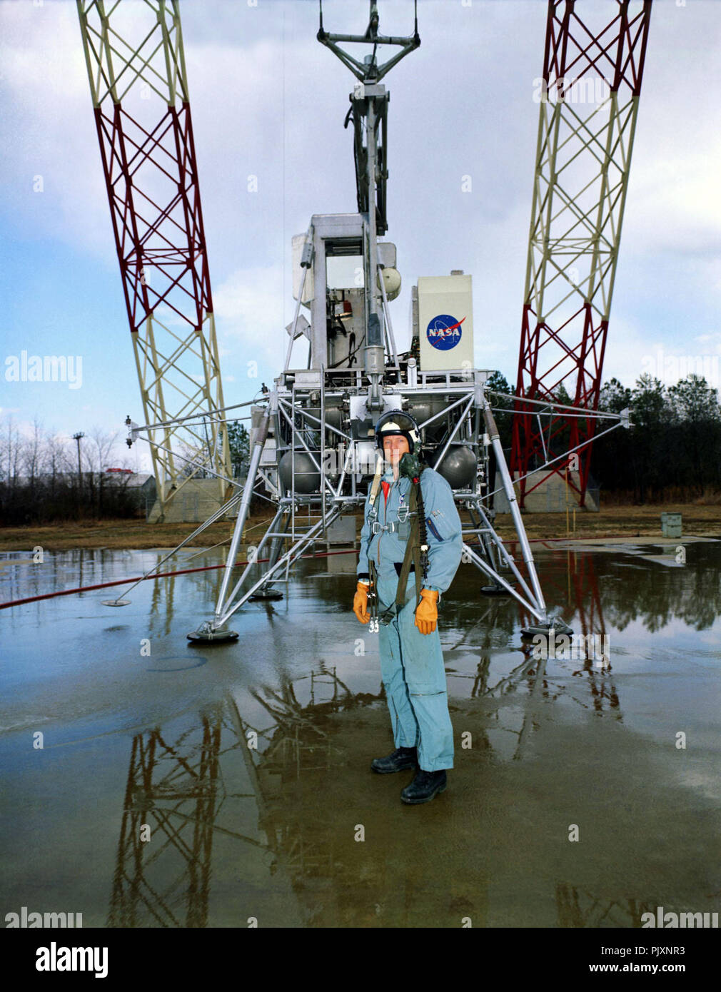 Hampton, VA - (FILE) -- Astronaut Neil Armstrong, Commander, Apollo 11, poses for a photo at Langley Lunar Landing Research Facility in Hampton, Virginia on Wednesday, February 12, 1969. Credit: NASA via CNP /MediaPunch Stock Photo