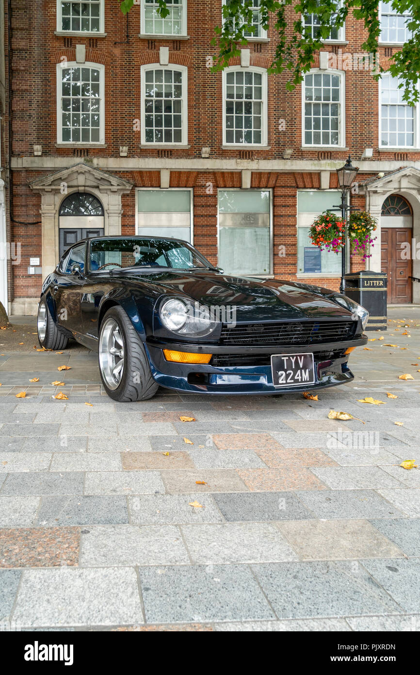 Datsun 240Z at a car show in Salisbury Wiltshire UK Stock Photo
