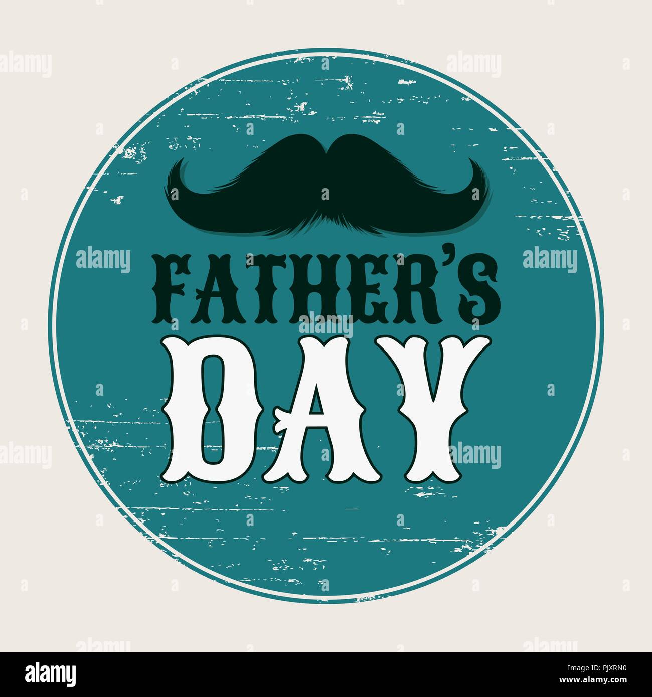 Fathers Day Holiday Poster With Mustache Silhouette Moustaches
