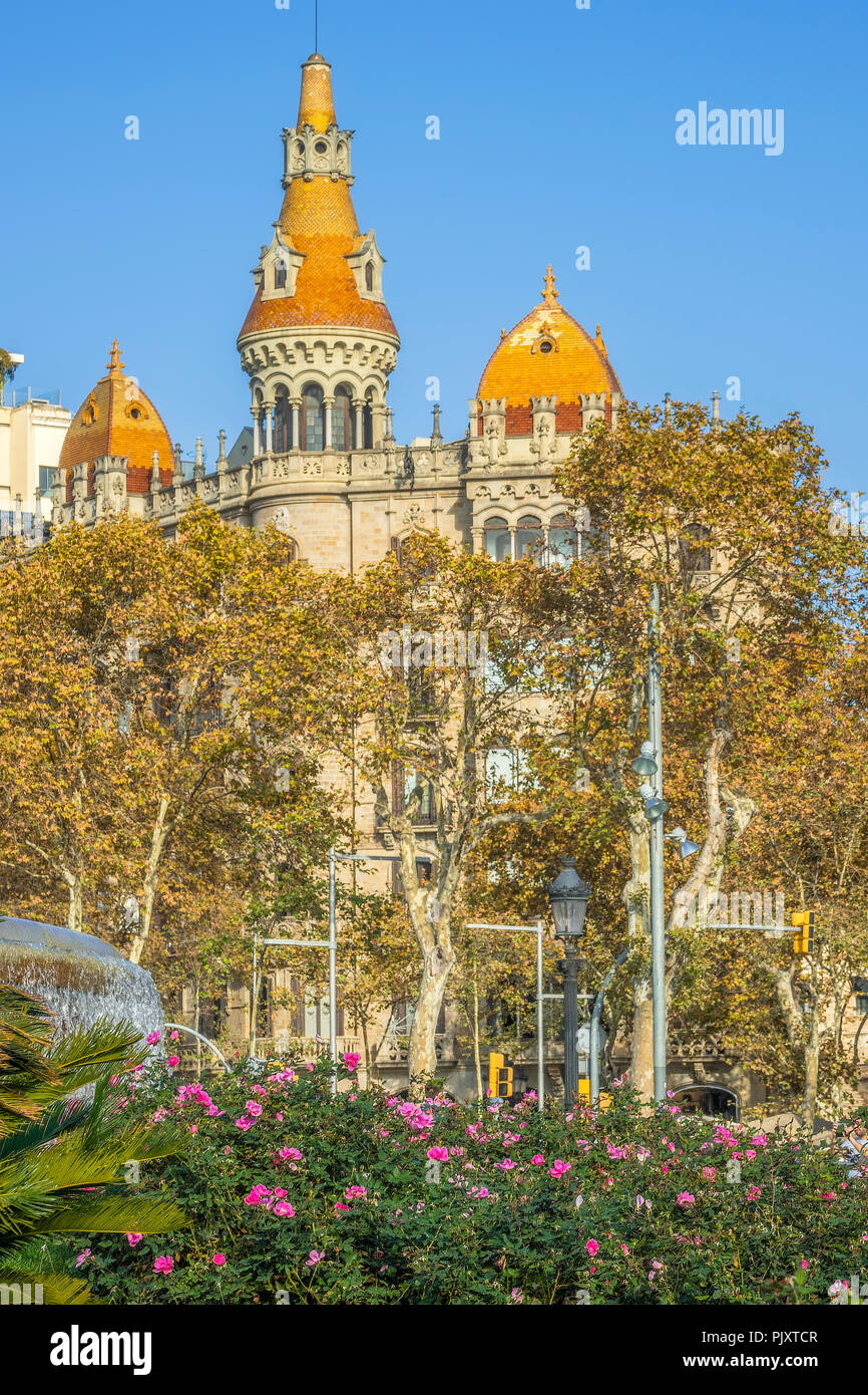 Hotels Near Placa Cataluna, Barcelona, Spain Stock Photo